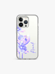 Floral Life Name Printed Clear Silicone Cover