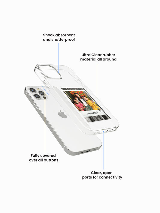 Memory Polaroid Custom Printed Clear Silicone Cover