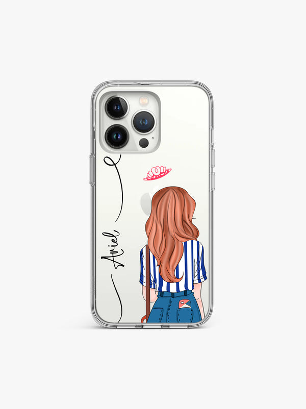 Queen Girl Name Printed Clear Silicone Cover