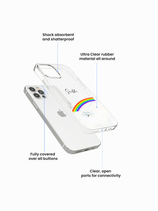 Prism Cloud Name Printed Clear Silicone Cover