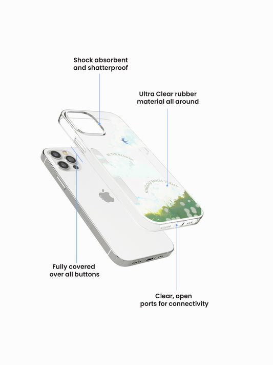 Happy Cloud Printed Clear Silicone Cover