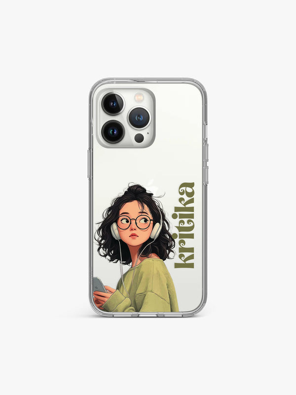 Smarty Girliecore Name Printed Clear Silicone Cover