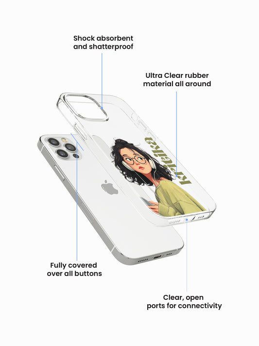 Smarty Girliecore Name Printed Clear Silicone Cover