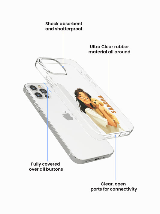 Snuggly Girliecore Name Printed Clear Silicone Cover