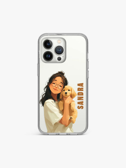 Snuggly Girliecore Name Printed Clear Silicone Cover