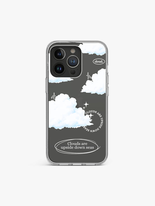 Sea Upside Cloud Printed Clear Silicone Cover
