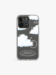 Sea Upside Cloud Printed Clear Silicone Cover