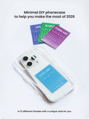Clear Silicone Case with Mini Polaroid Calendar Cards Warm Drift