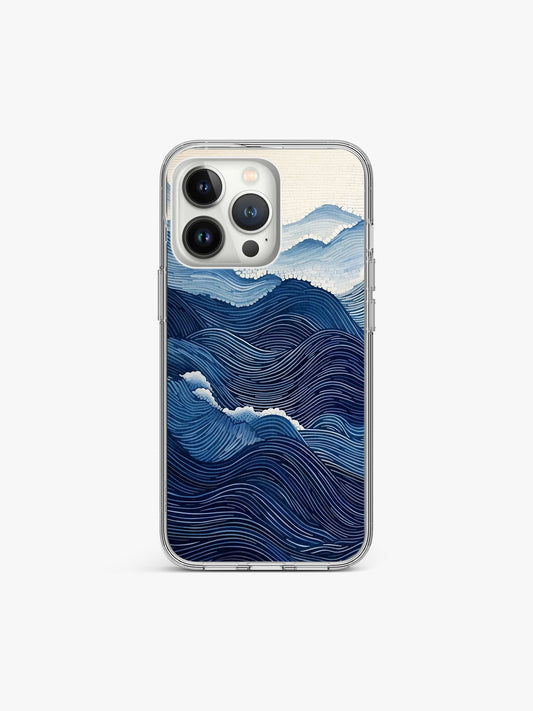 Wave Pastel Art Silicone Case Cover