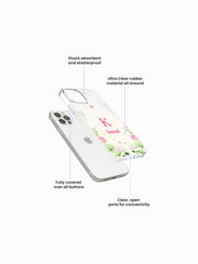 Swan Lotus Nelumbo Name Printed Clear Silicone Cover