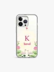 Swan Lotus Nelumbo Name Printed Clear Silicone Cover