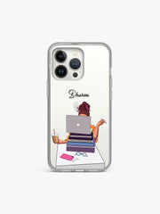 Workholic Girl Name Printed Clear Silicone Cover